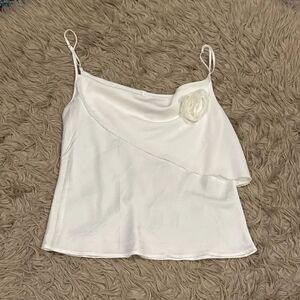 Know one cares silky rose tank top size medium